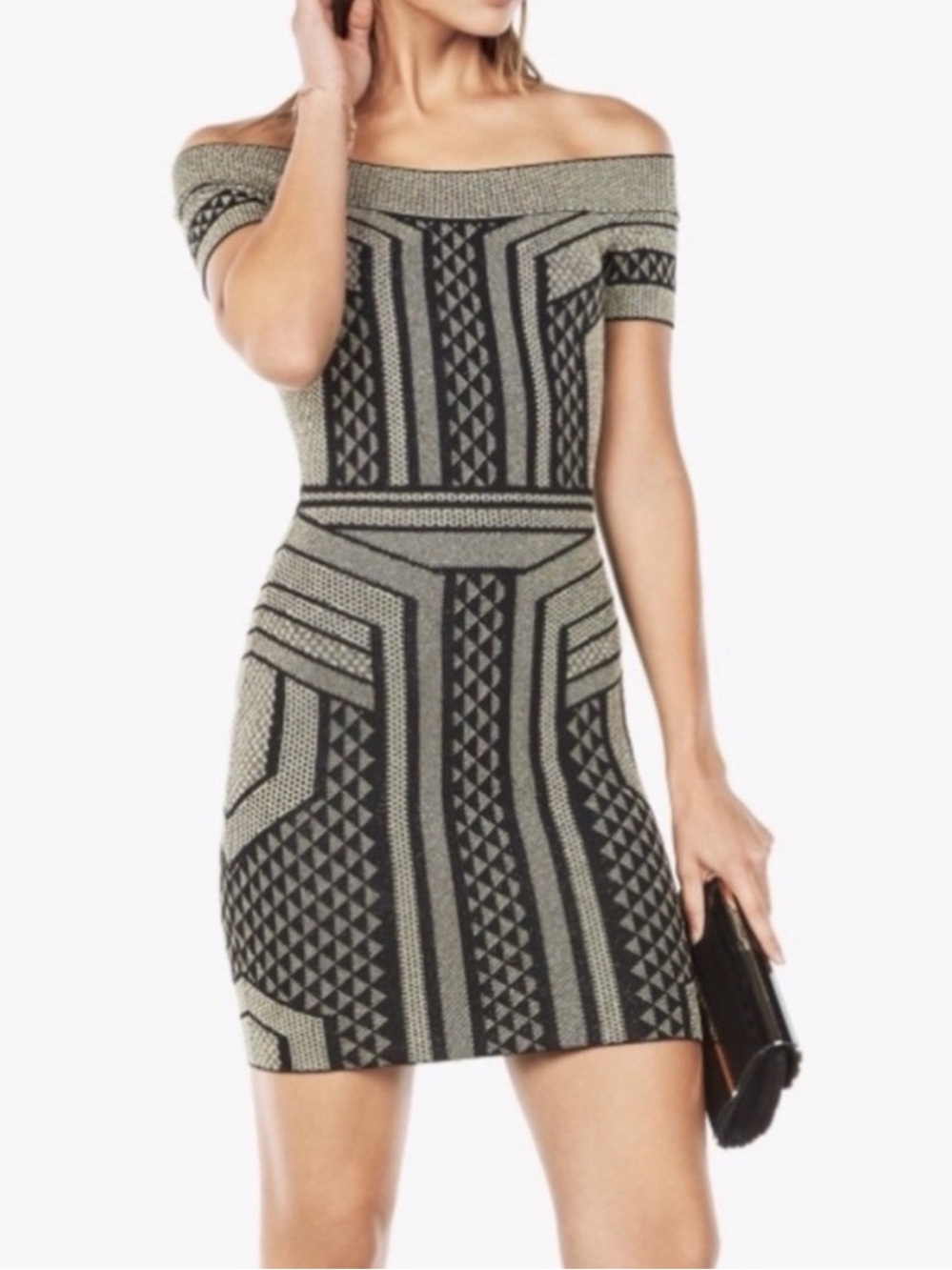 BCBG Off-Shoulder Bodycon Dress